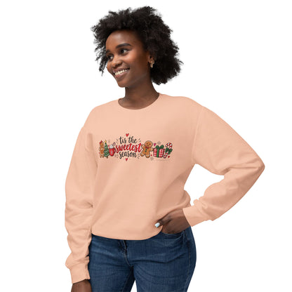 Crewneck Sweatshirt - "'Tis the Sweetest Season" Christmas Gingerbread Holiday Sweatshirt