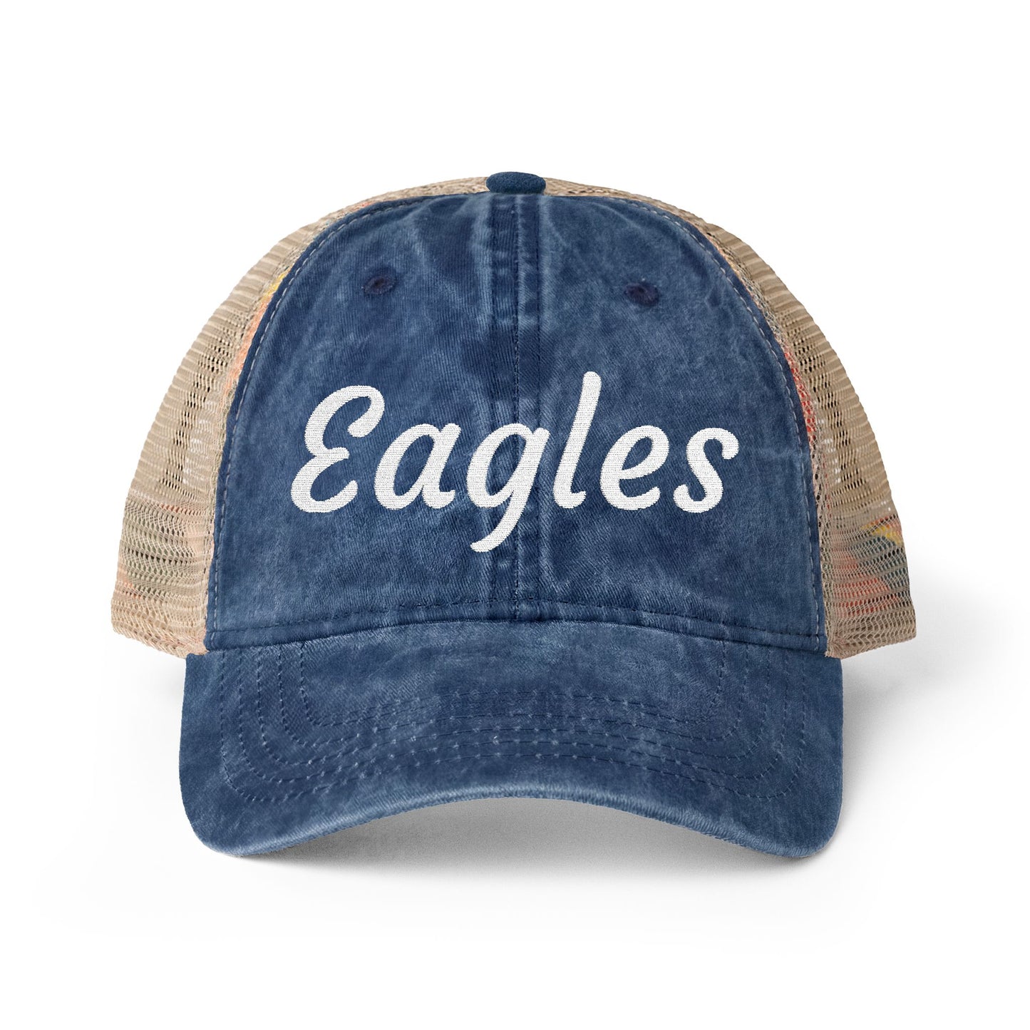 Personalized Team Embroidered Women's Washed Mesh-Back Hat