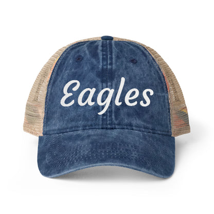 Personalized Team Embroidered Women's Washed Mesh-Back Hat
