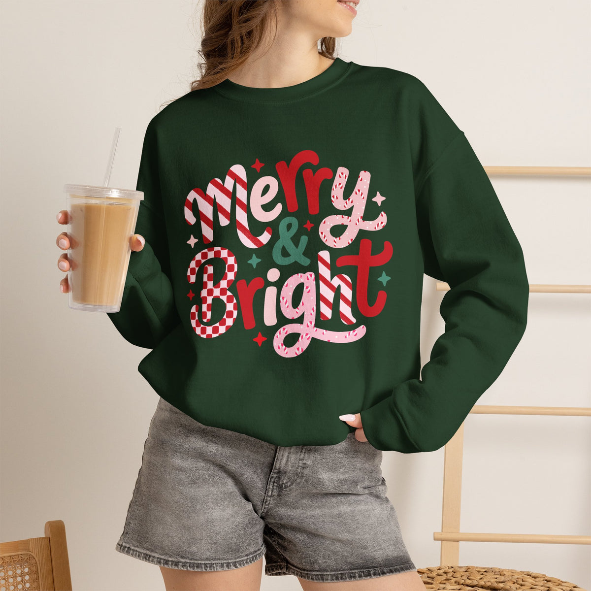 Merry & Bright Christmas Sweatshirt