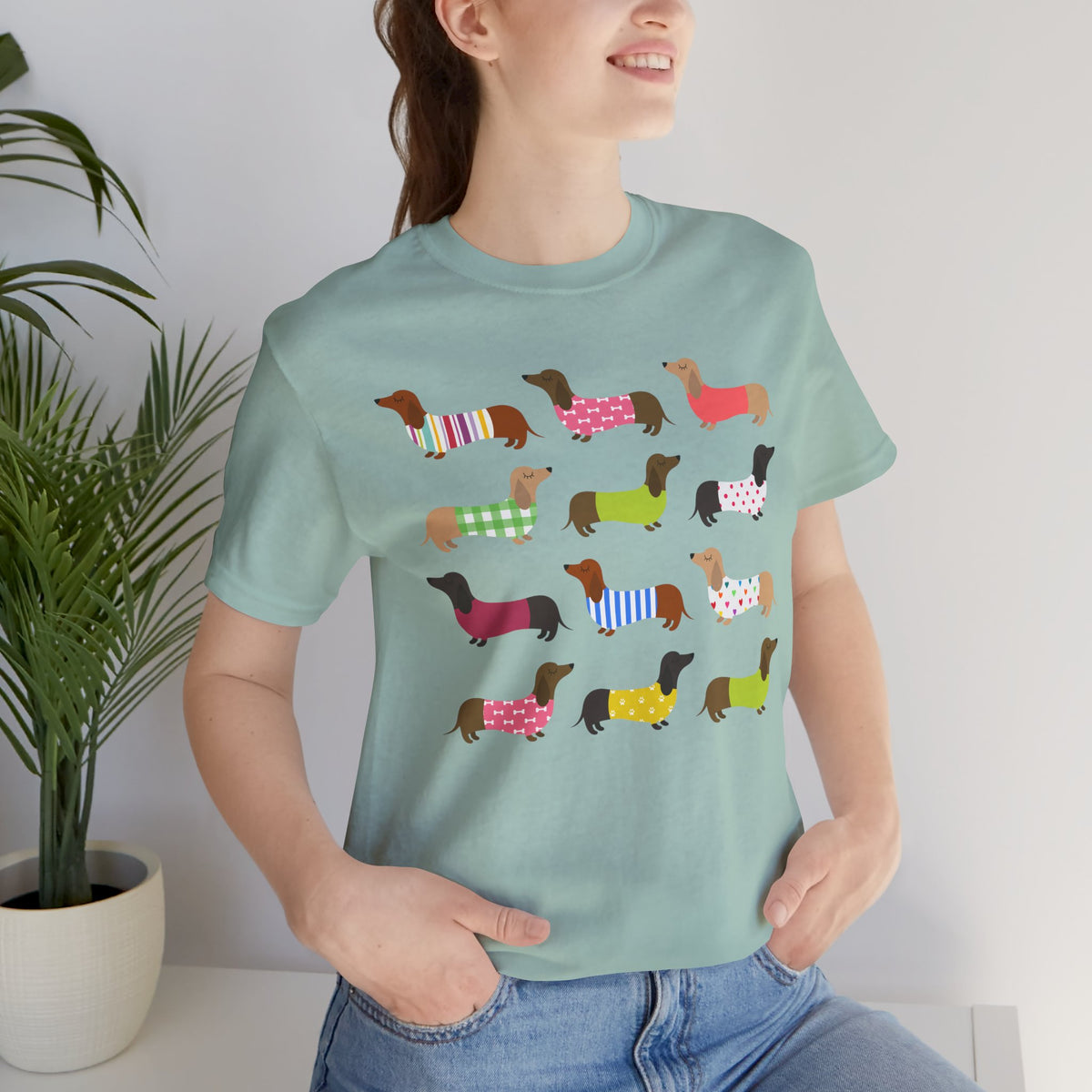 Colorful Dachshund Tee — Cute Wiener Dog Graphic T-Shirt