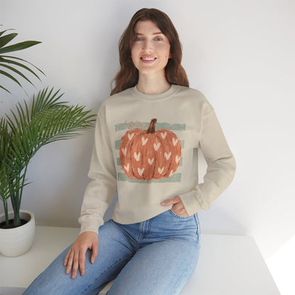 Pumpkin Hearts Crewneck Sweatshirt