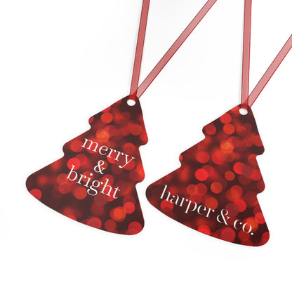 Santa Shops Small Merry & Bright Christmas Bell Ornament