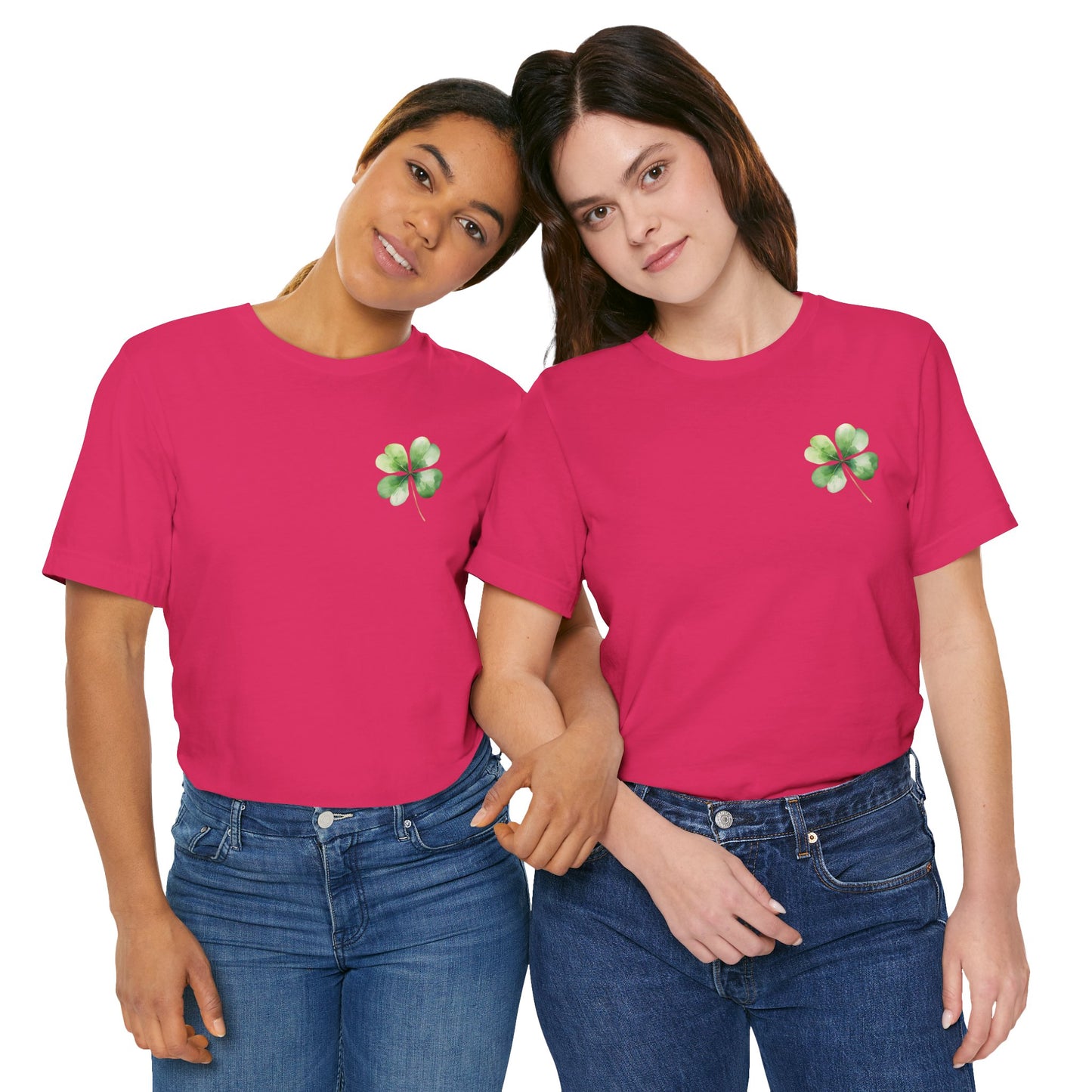 Watercolor Clover Pocket Unisex Jersey Short Sleeve Tee