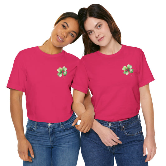 Watercolor Clover Pocket Unisex Jersey Short Sleeve Tee