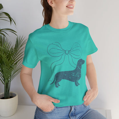 Dachshund Coquette Bow T-Shirt — Cute Doxie Graphic Tee