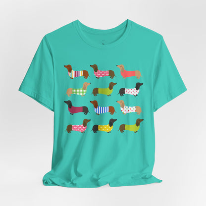 Colorful Dachshund Tee — Cute Wiener Dog Graphic T-Shirt