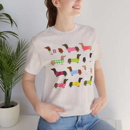 Colorful Dachshund Tee — Cute Wiener Dog Graphic T-Shirt