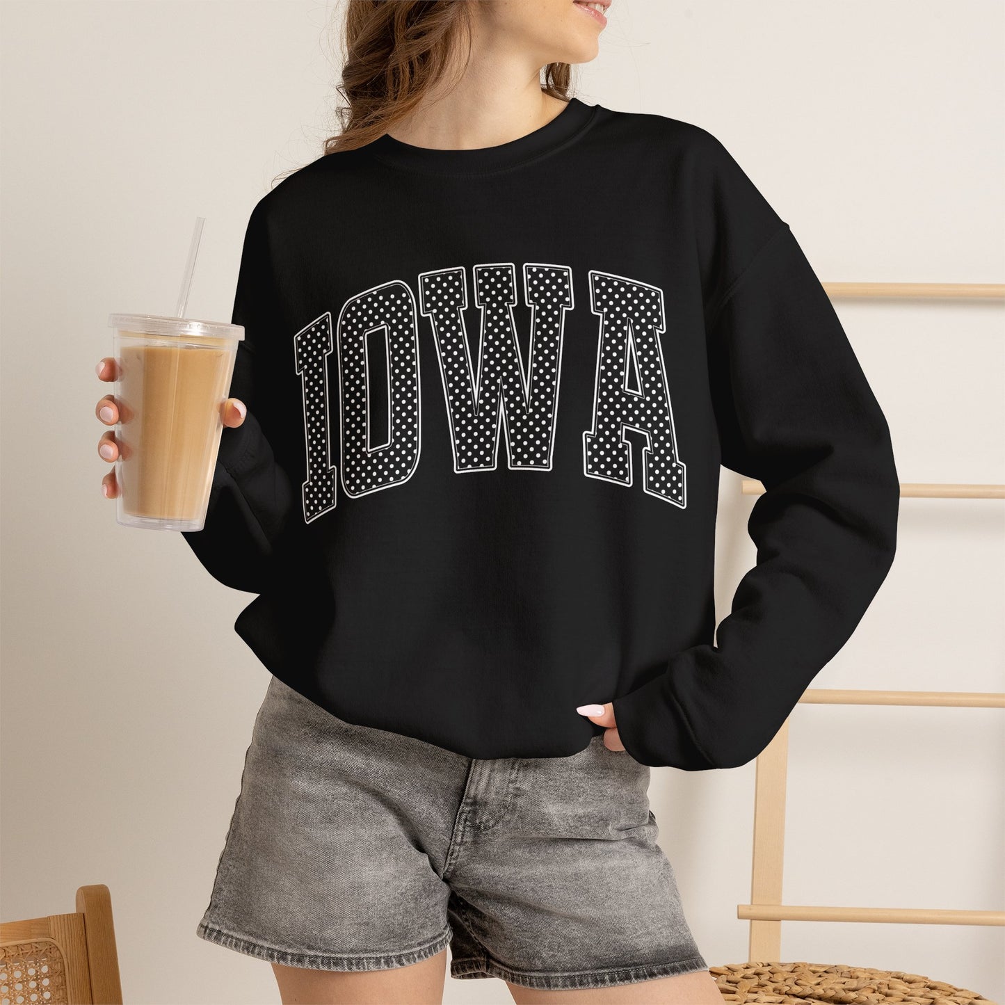 Iowa Arch Logo Sweatshirt — Classic Collegiate Crewneck