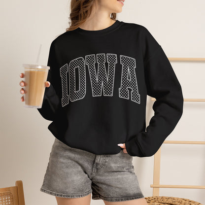 Iowa Arch Logo Sweatshirt — Classic Collegiate Crewneck