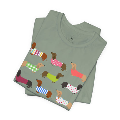 Colorful Dachshund Tee — Cute Wiener Dog Graphic T-Shirt