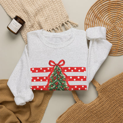 Christmas Tree Ribbon Crewneck Sweatshirt