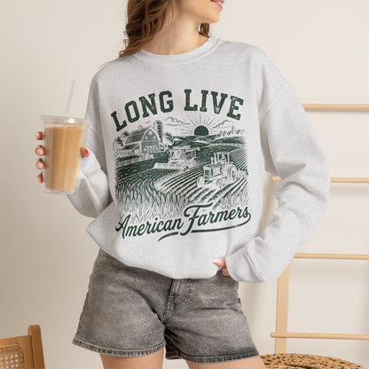 Long Live American Farmers Crewneck Sweatshirt
