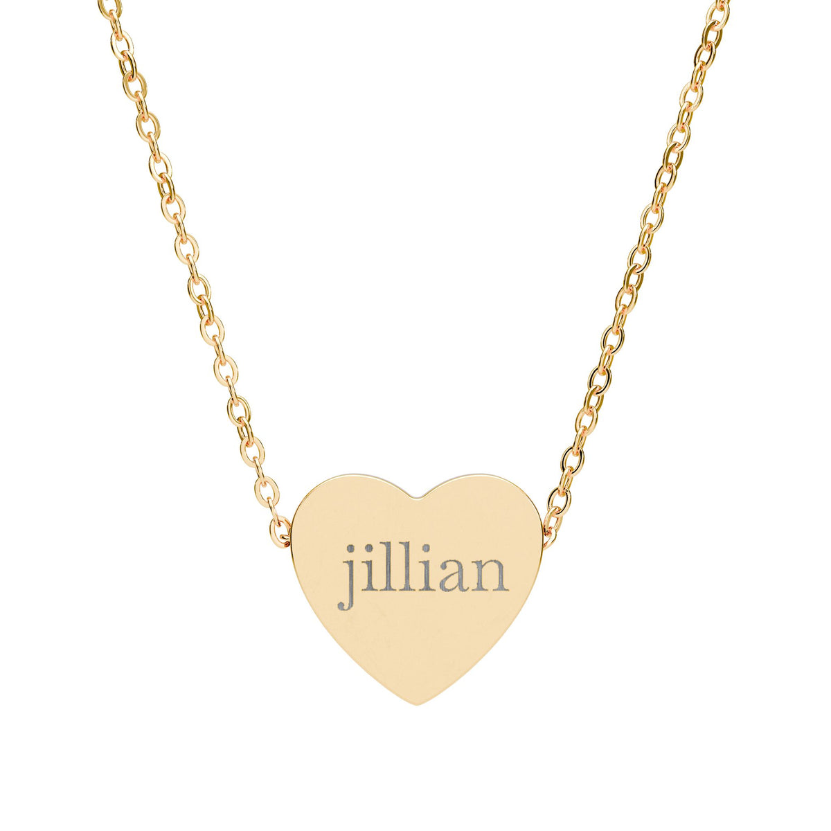 Personalized Heart Necklace – Engraved Name Pendant