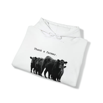 Thank a Farmer Cattle Unisex Heavy Blend™ Hooded Sweatshirt