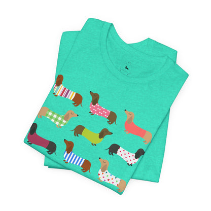 Colorful Dachshund Tee — Cute Wiener Dog Graphic T-Shirt