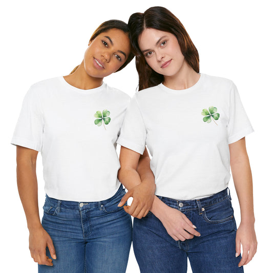 Watercolor Clover Pocket Unisex Jersey Short Sleeve Tee