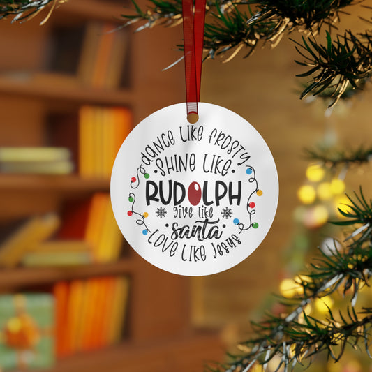 Shine Like Rudolph Tartan Plaid Ornaments for Holiday Decor, Unique Gifts for Christmas, Tree Decorations, Personalized Keepsakes, Festive Home Accents