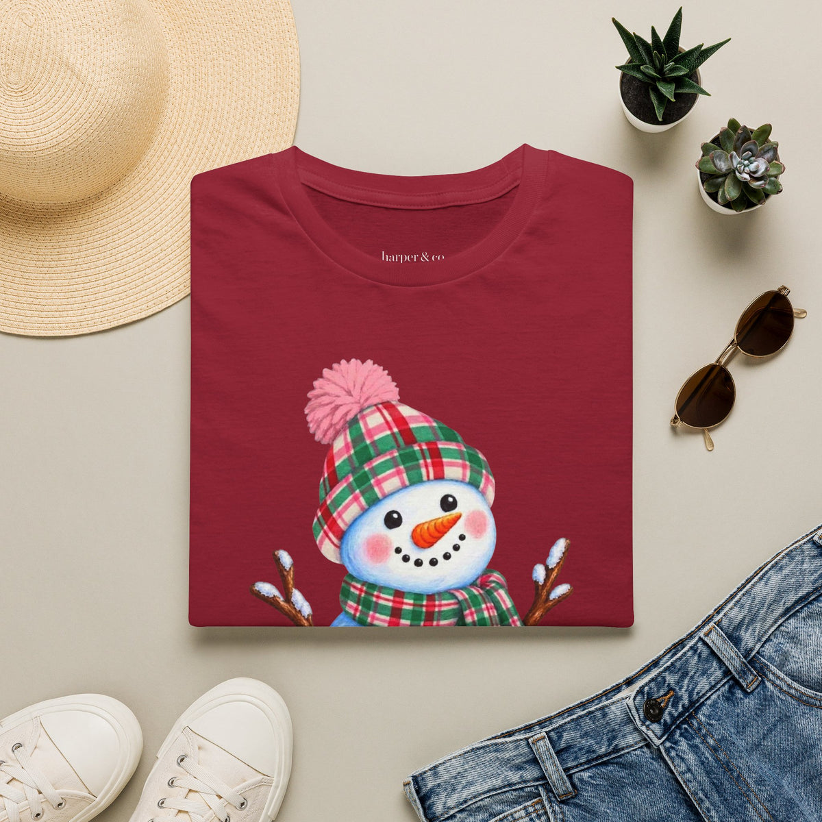 Festive Snowman Christmas T-Shirt