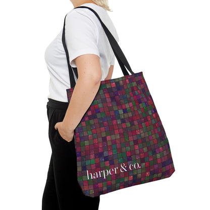 Tile Plaid Tote Bag