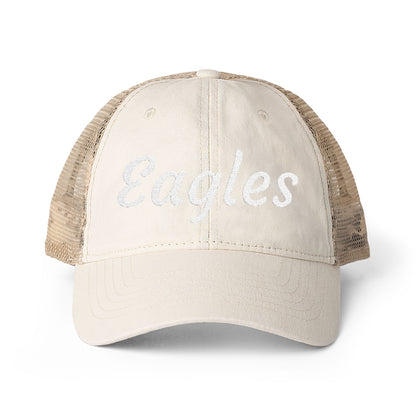 Personalized Team Embroidered Women's Washed Mesh-Back Hat