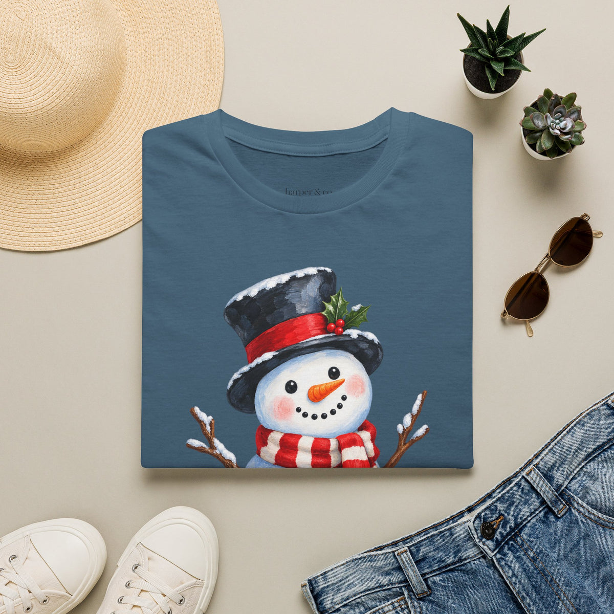 Festive Snowman Christmas T-Shirt