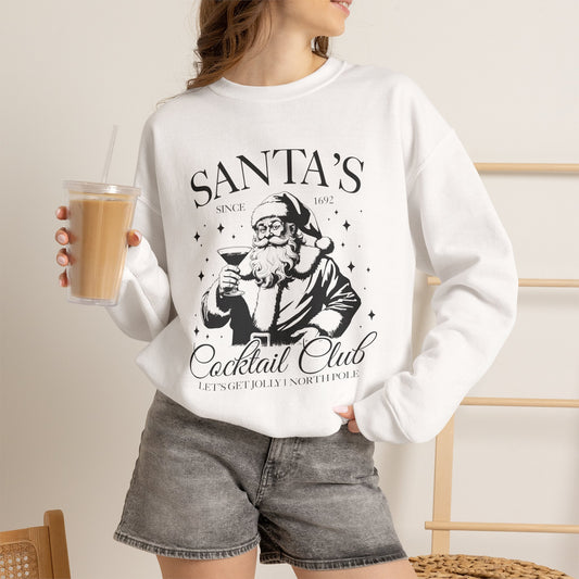 Santa's Cocktail Club on Gildan Unisex Heavy Blend™ Crewneck Sweatshirt
