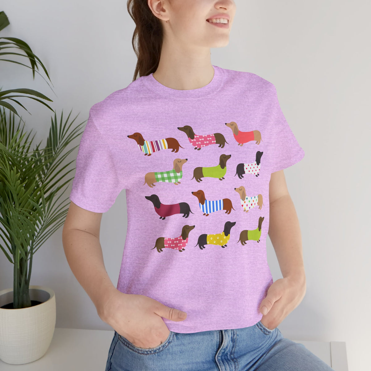Colorful Dachshund Tee — Cute Wiener Dog Graphic T-Shirt