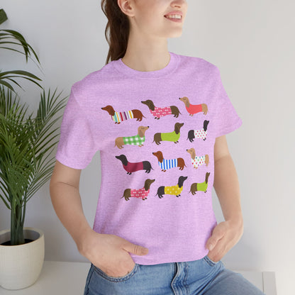 Colorful Dachshund Tee — Cute Wiener Dog Graphic T-Shirt