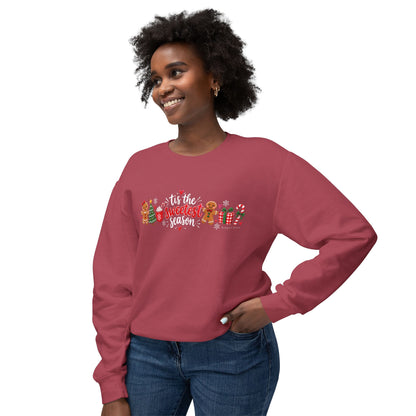 Crewneck Sweatshirt - "'Tis the Sweetest Season" Christmas Gingerbread Holiday Sweatshirt