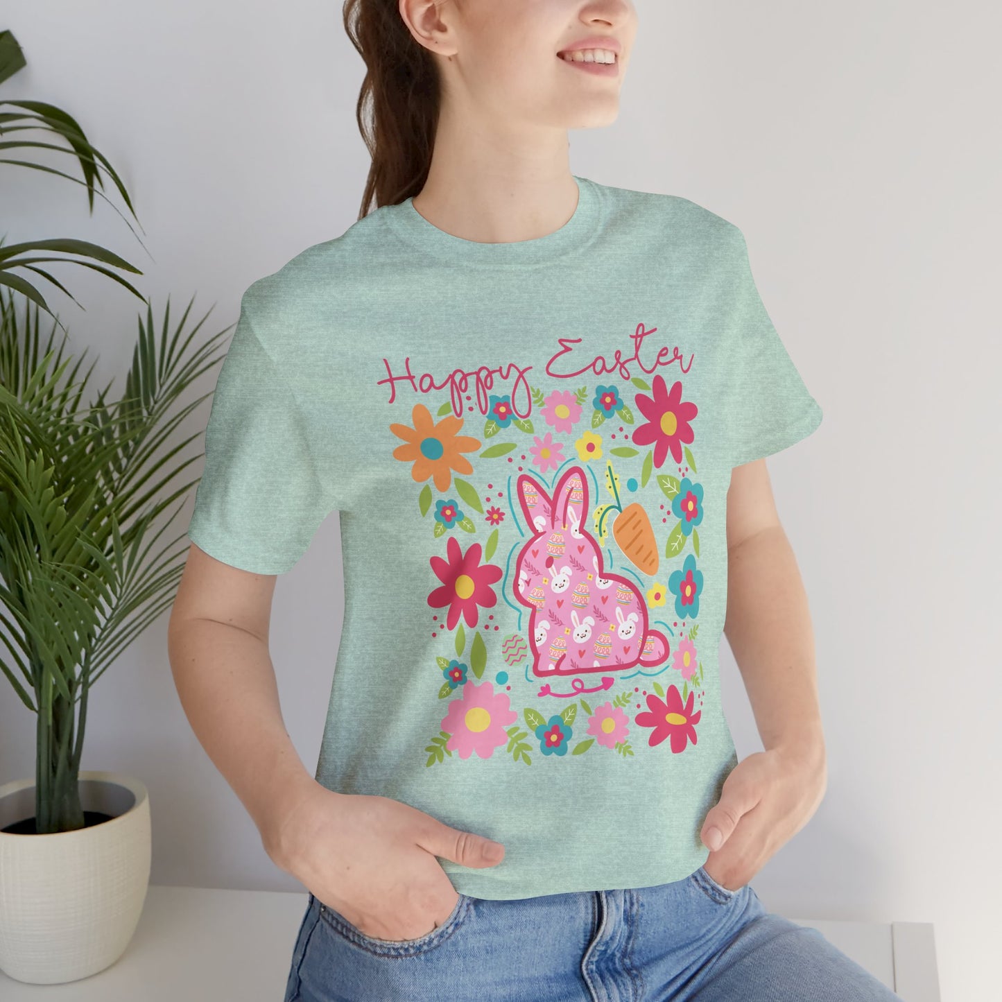 Happy Easter Bella Canvas Unisex Jersey Short Sleeve Tee