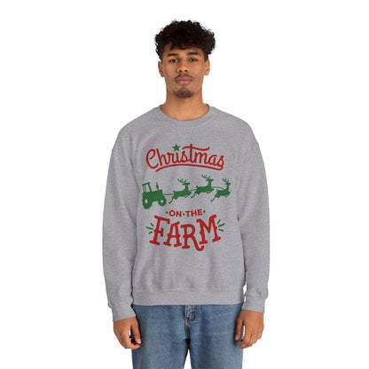 Christmas on the Farm Unisex Heavy Blend™ Crewneck Sweatshirt