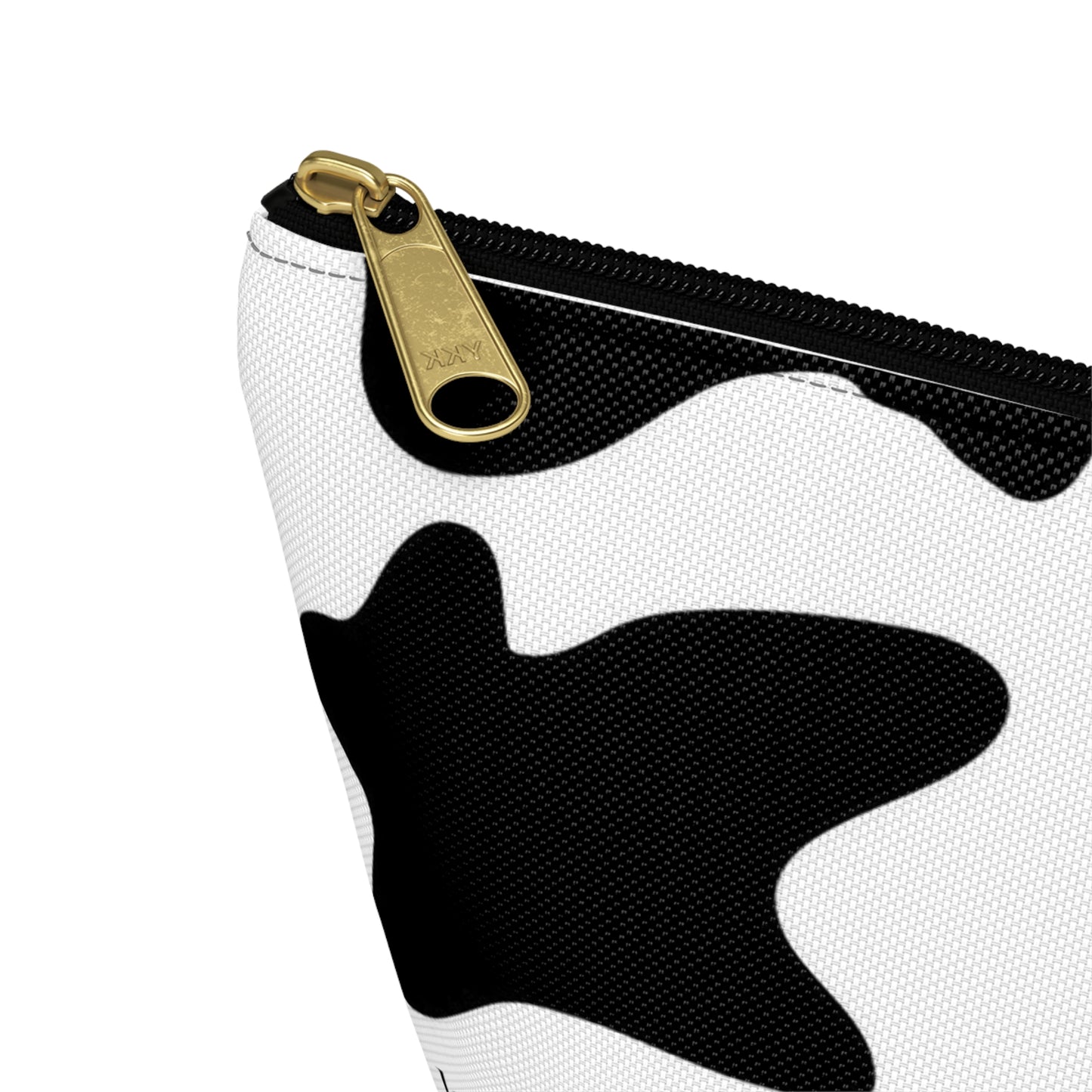 Cow Print Accessory Pouch w T-bottom