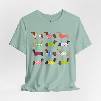 Colorful Dachshund Tee — Cute Wiener Dog Graphic T-Shirt