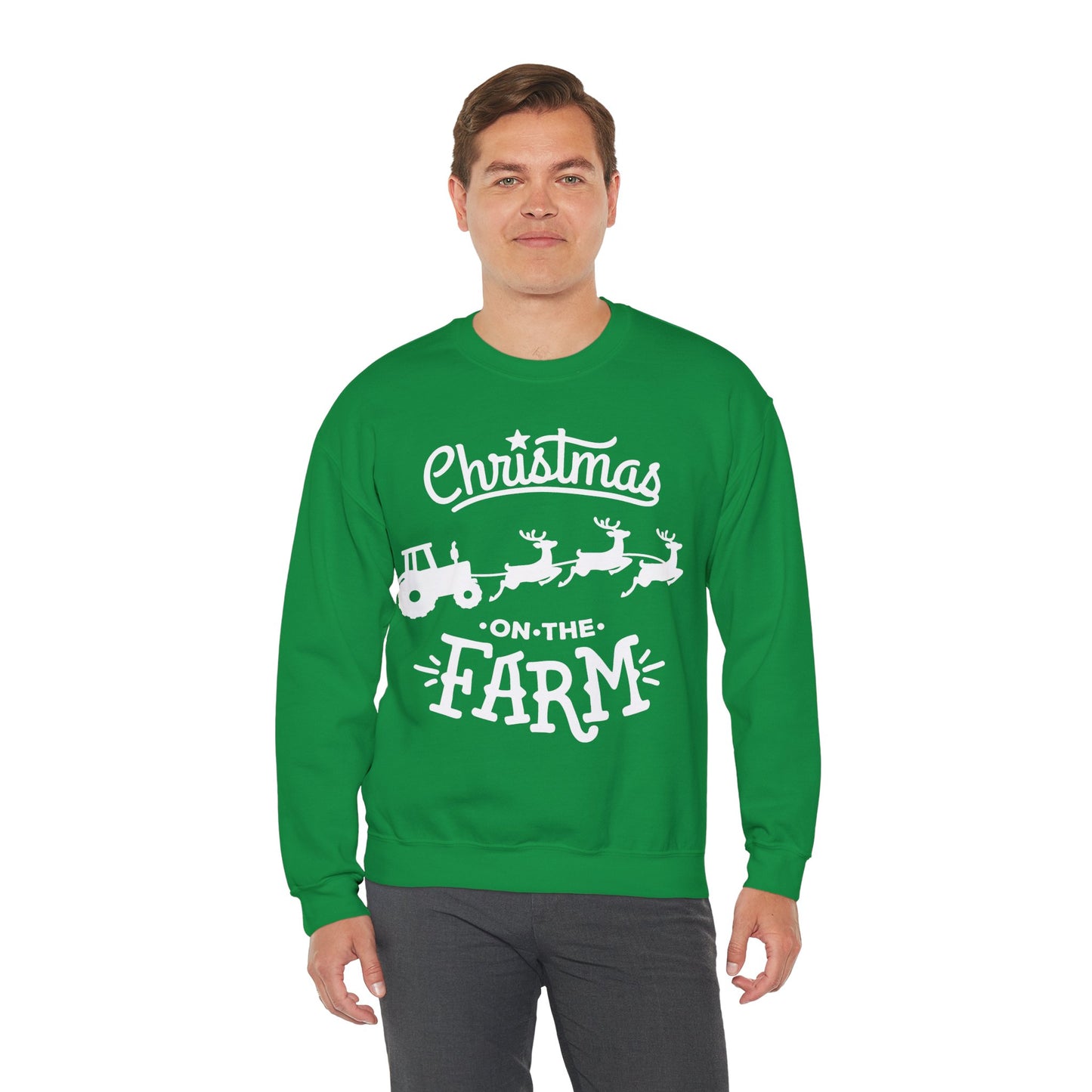 Christmas on the Farm Unisex Heavy Blend™ Crewneck Sweatshirt