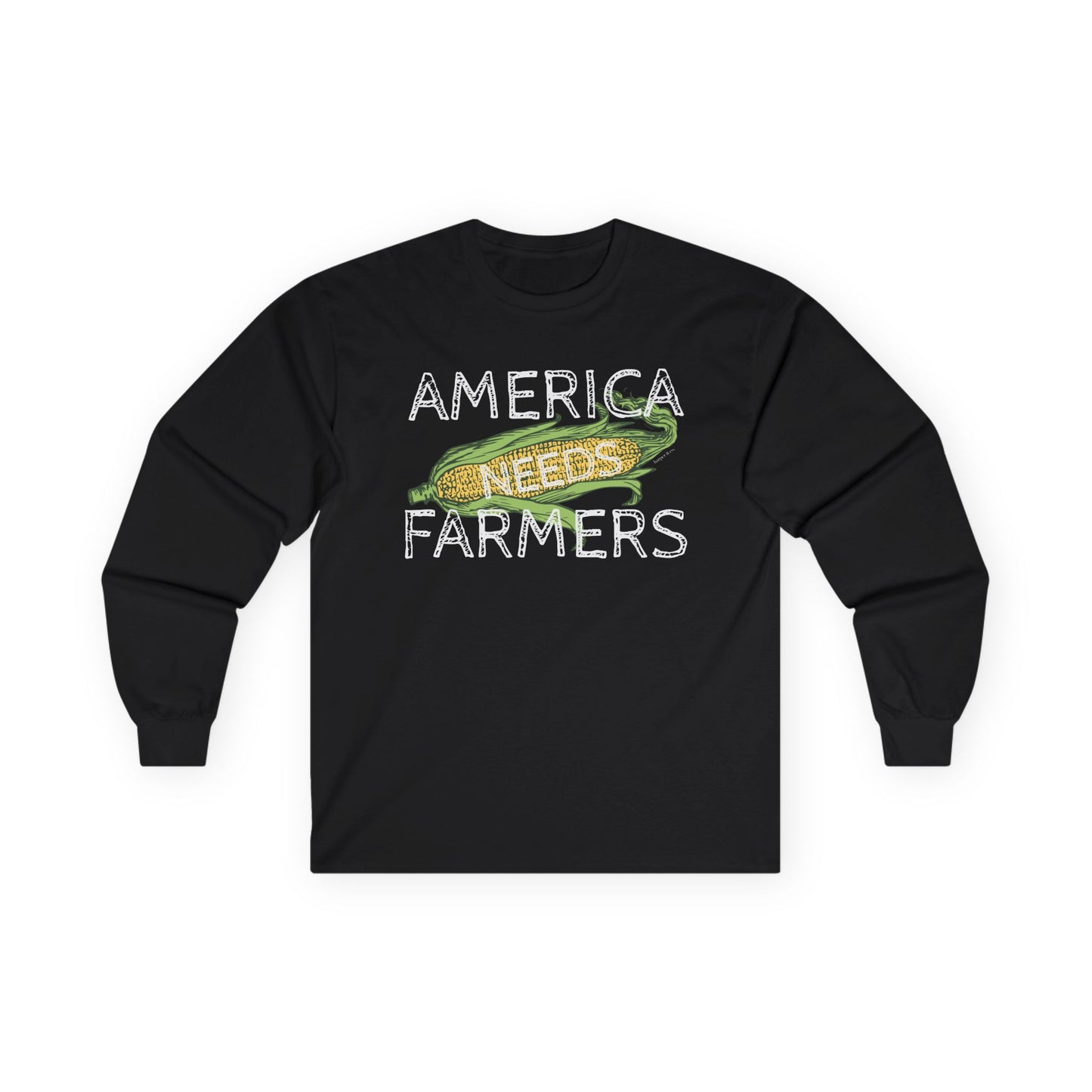 America Needs Farmers Long Sleeve Tee, Unisex Jersey Tee, Gift for Farmers, Agriculture Apparel, Farm Lover Shirt