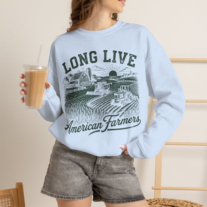 Long Live American Farmers Crewneck Sweatshirt