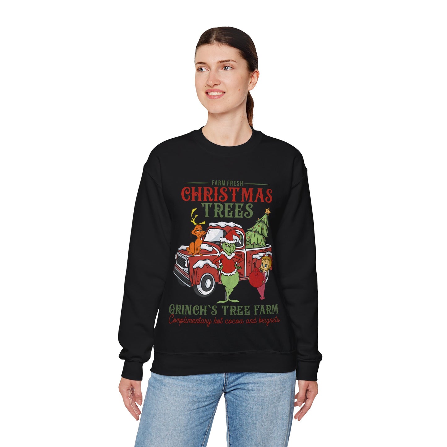 Grinch Tree Farm Jersey Full Size Sweatshirt