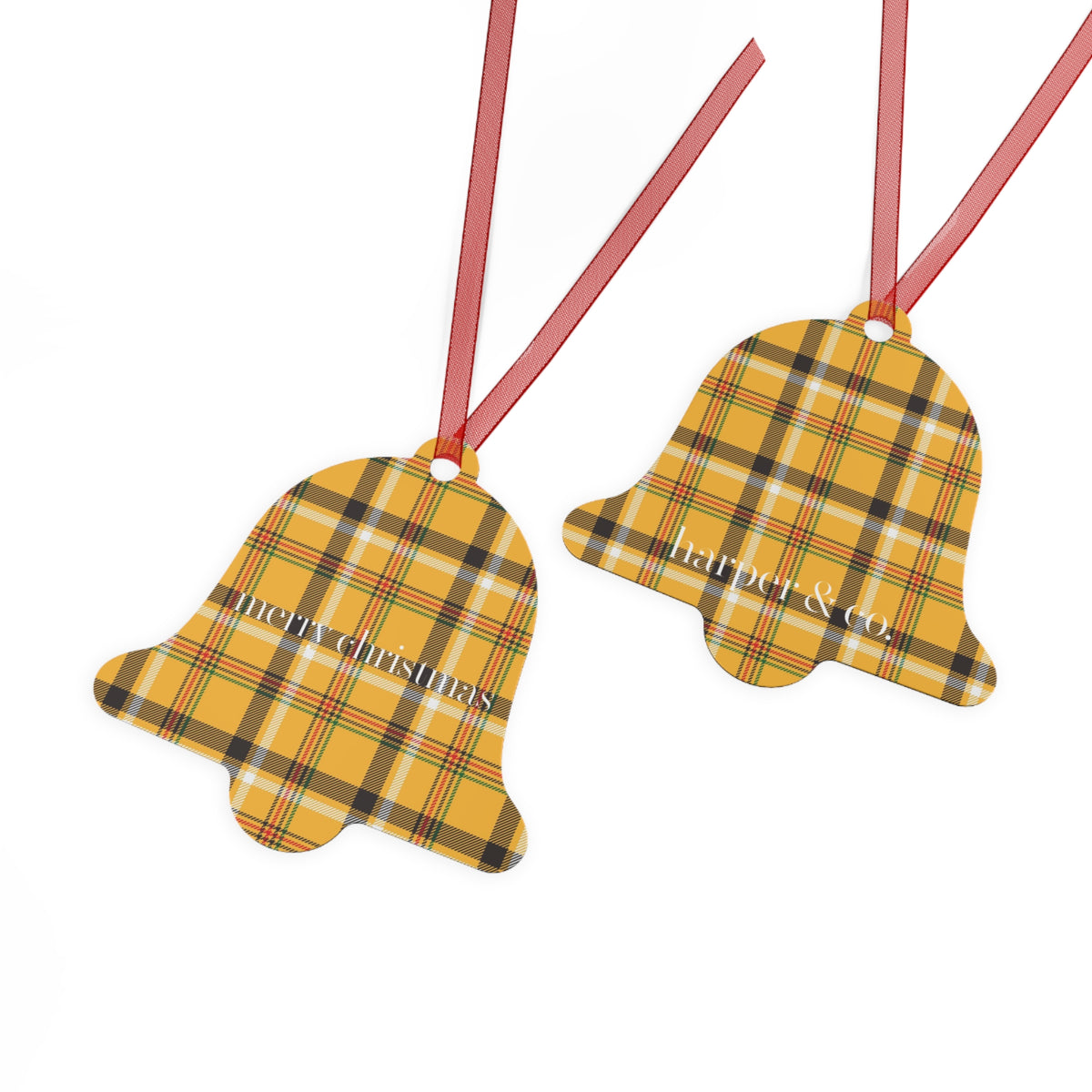 Shine Like Rudolph Tartan Plaid Ornaments for Holiday Decor, Unique Gifts for Christmas, Tree Decorations, Personalized Keepsakes, Festive Home Accents