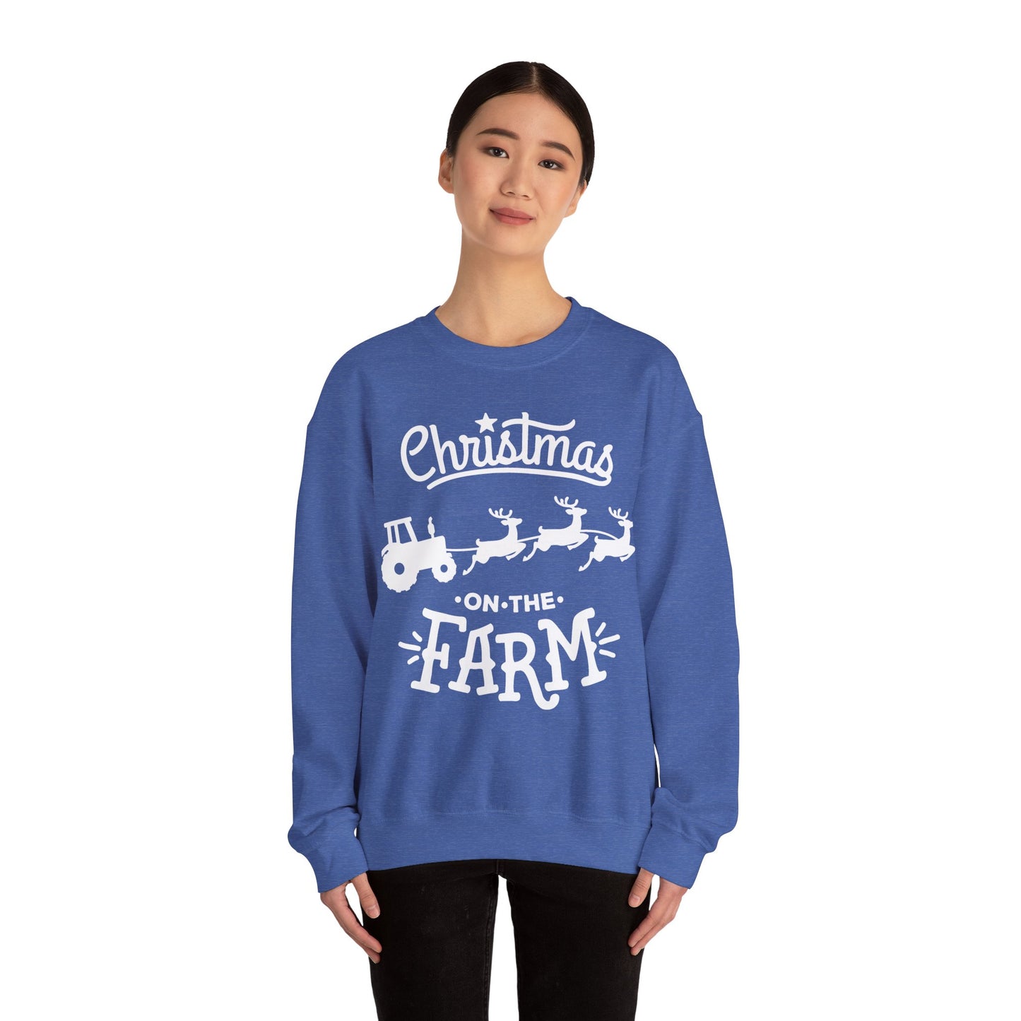 Christmas on the Farm Unisex Heavy Blend™ Crewneck Sweatshirt