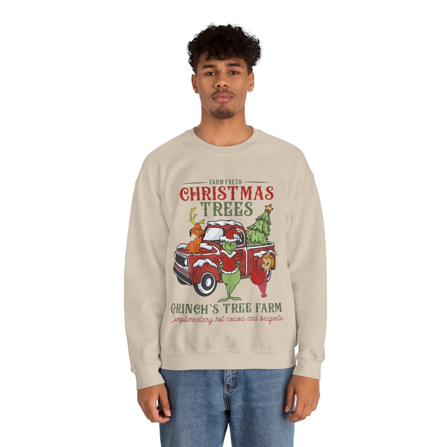 Grinch Tree Farm Jersey Full Size Sweatshirt