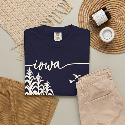 Copy of Iowa Farm Scene Crewneck Sweatshirt — Minimal Midwest Landscape