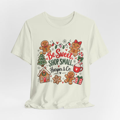 Be Sweet Shop Small Christmas Tee — Harper & Co. Gingerbread Holiday Shirt