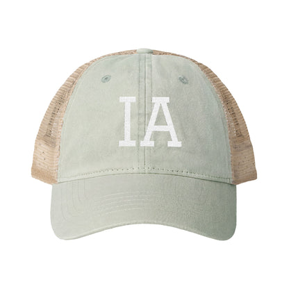 IA Iowa Washed Mesh-Back Cap