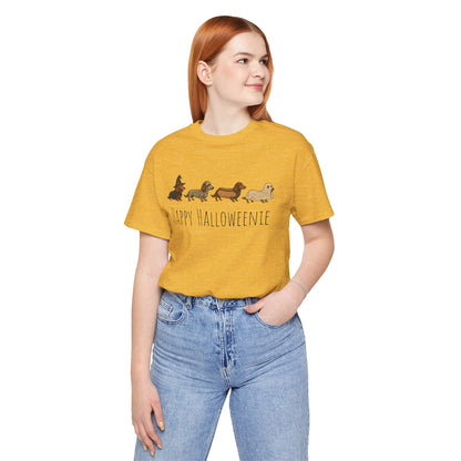 Happy Halloweenie Tee - Cute Dachshund Halloween Shirt