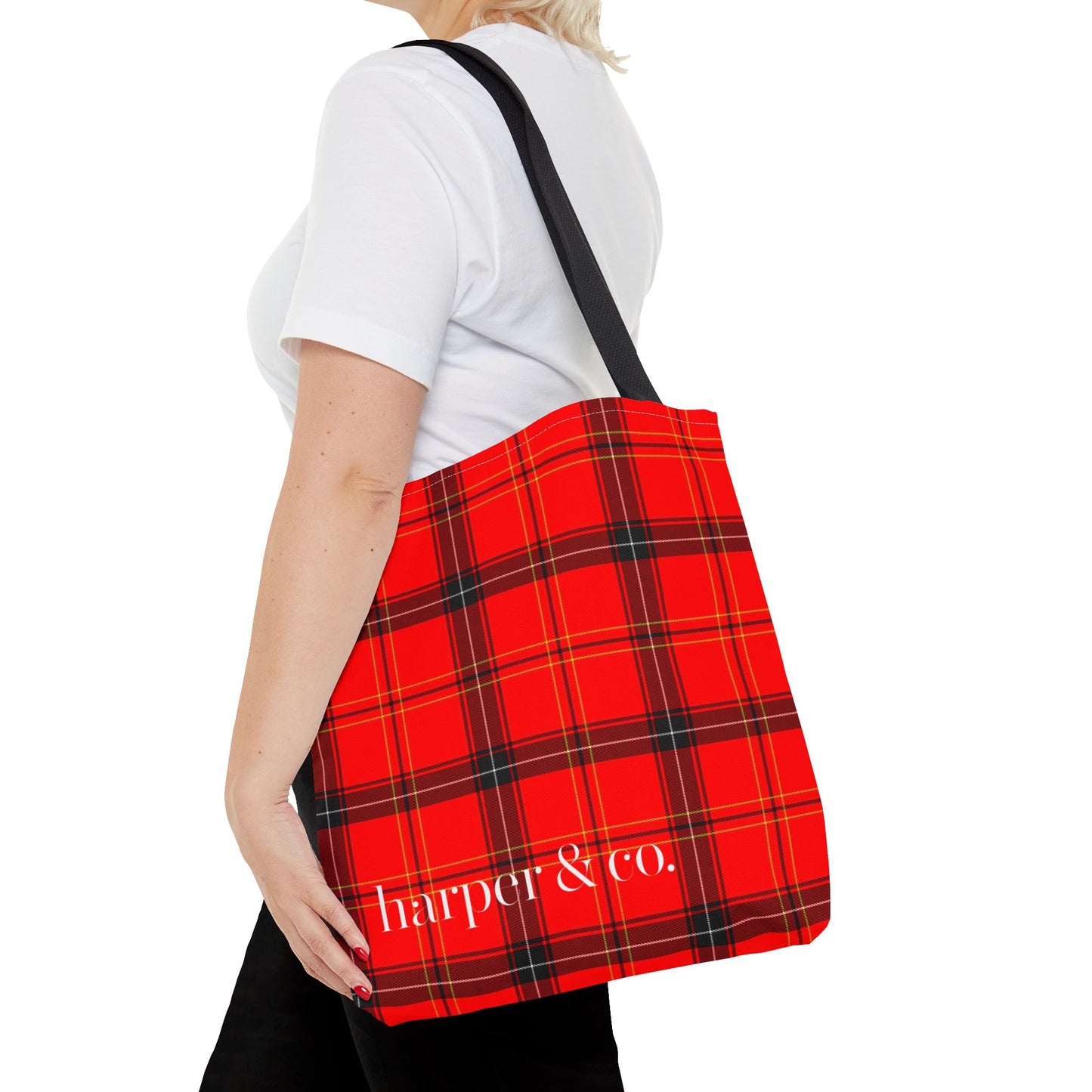 Red Tartan Plaid Tote Bag - Three Sizes