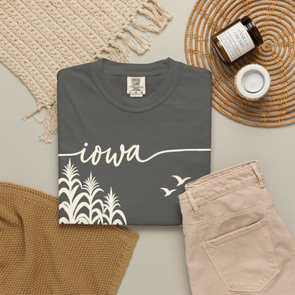 Copy of Iowa Farm Scene Crewneck Sweatshirt — Minimal Midwest Landscape