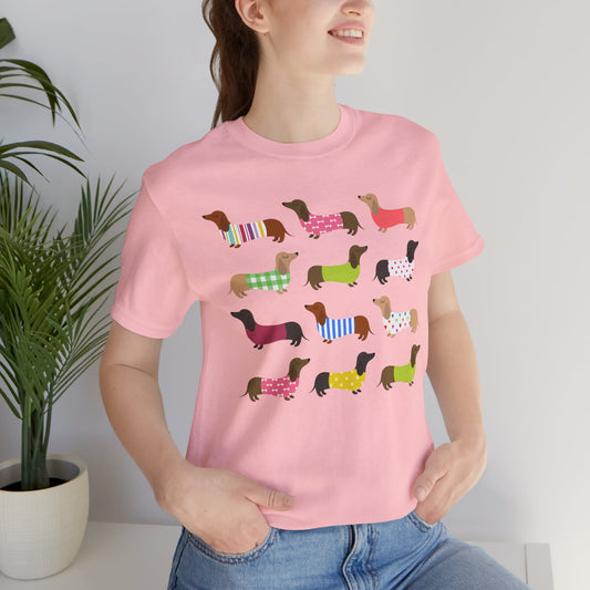 Colorful Dachshund Tee — Cute Wiener Dog Graphic T-Shirt