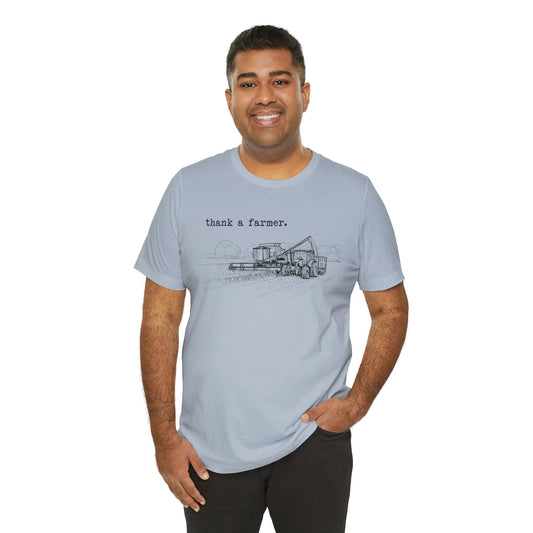 Thank a Farmer Tractor Tee — Rustic Farm Tractor Graphic T-Shirt