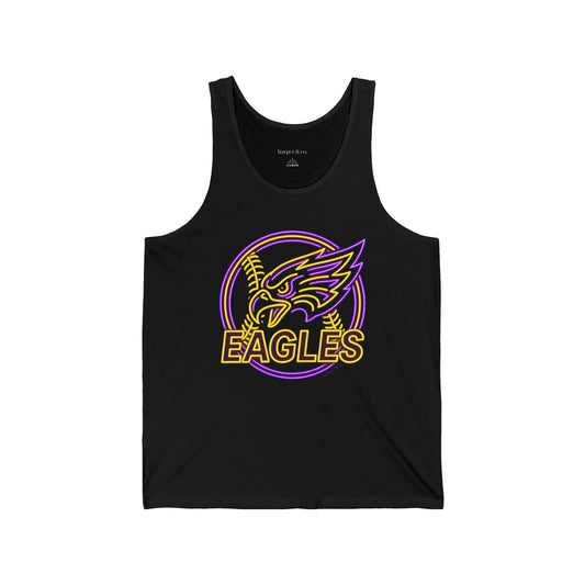 Eagles Baseball Softball Tank Top — Retro Neon Team Logo Athletic Tank